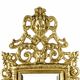 Paire d’appliques murales Napoléon III en bronze doré, miroirs biseautés