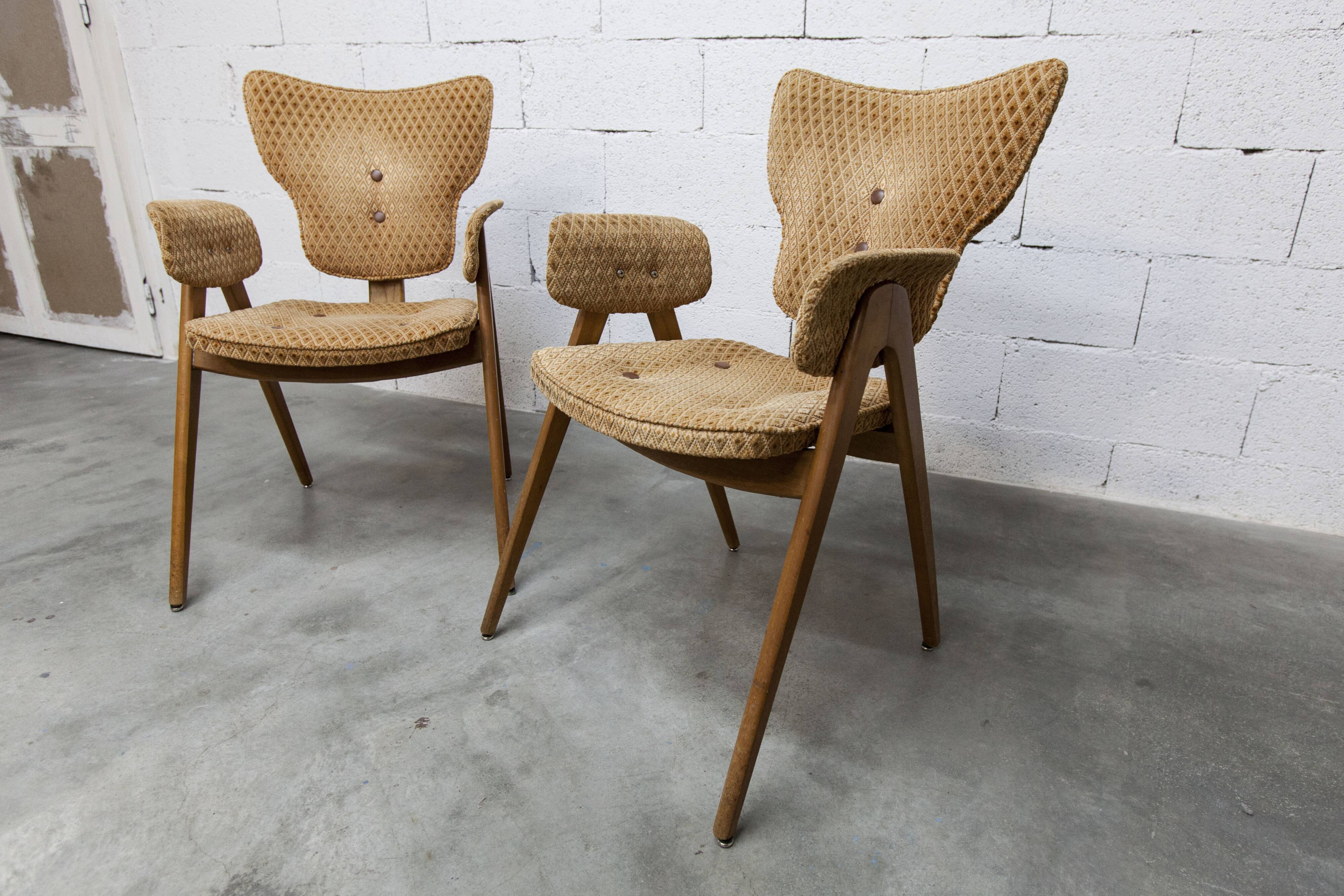 Pair of Lounge chairs by Roger Landault, ABC edition, 1950.