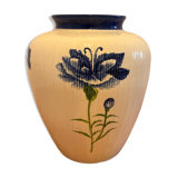 Vase terre cuite, bleuet