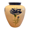 Vase terre cuite, bleuet