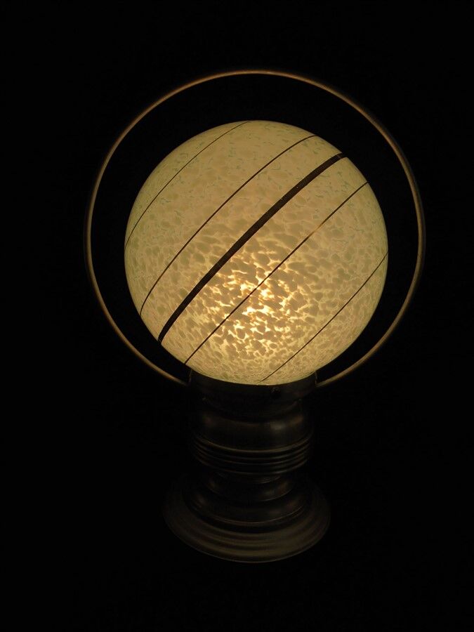Lampe verre de clichy