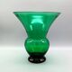 Vase en verre vert vintage