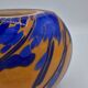 La rochère – vase boule en verre orange et bleu, vers 1970 – h. 13 cm