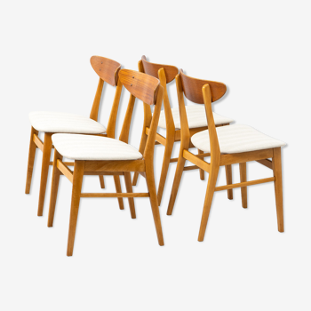 Ensemble de 4 chaises danoises modèle 210 de Farstrup, années 1960