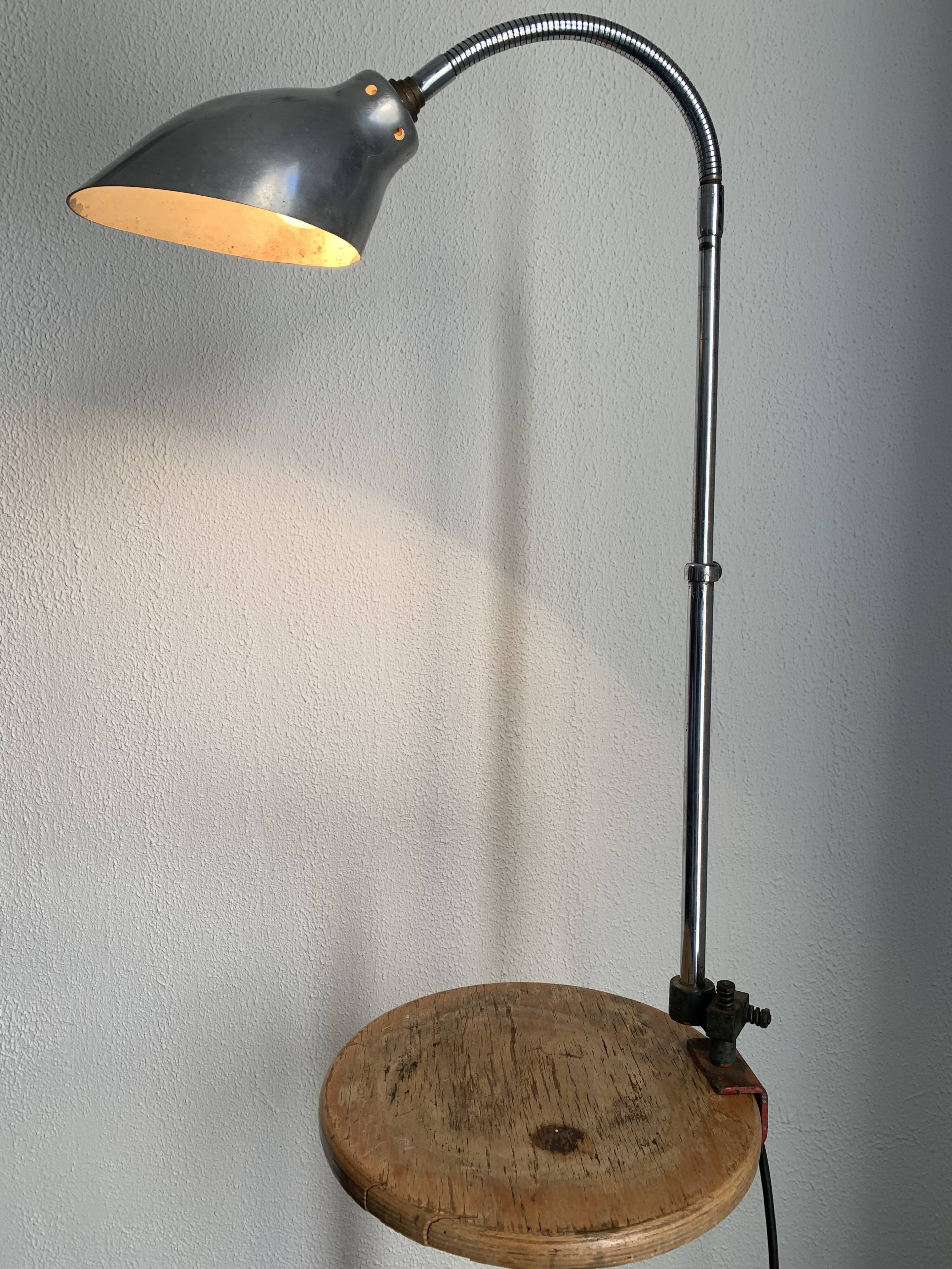 Vintage 1950s industrial workshop factory lamp KI-E-KLAIR - 80 cm