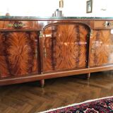 Empire style mahogany row with marble