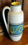 Ceramic vase matte bottom and decor enamels