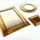 Trio de miroirs en laiton vintage