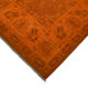 Handmade Oriental Decorative 1980s 267 cm x 372 cm Orange Wool Carpet