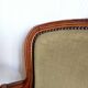 Fauteuil cabriolet vert Louis XV
