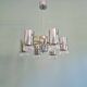 Chrome and brass Space Age chandelier, 1970s.