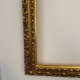 Old gilded carved wooden frame