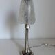 Art Deco table lamp from the 1920s–1930s — Tree trunk base in nickel metal