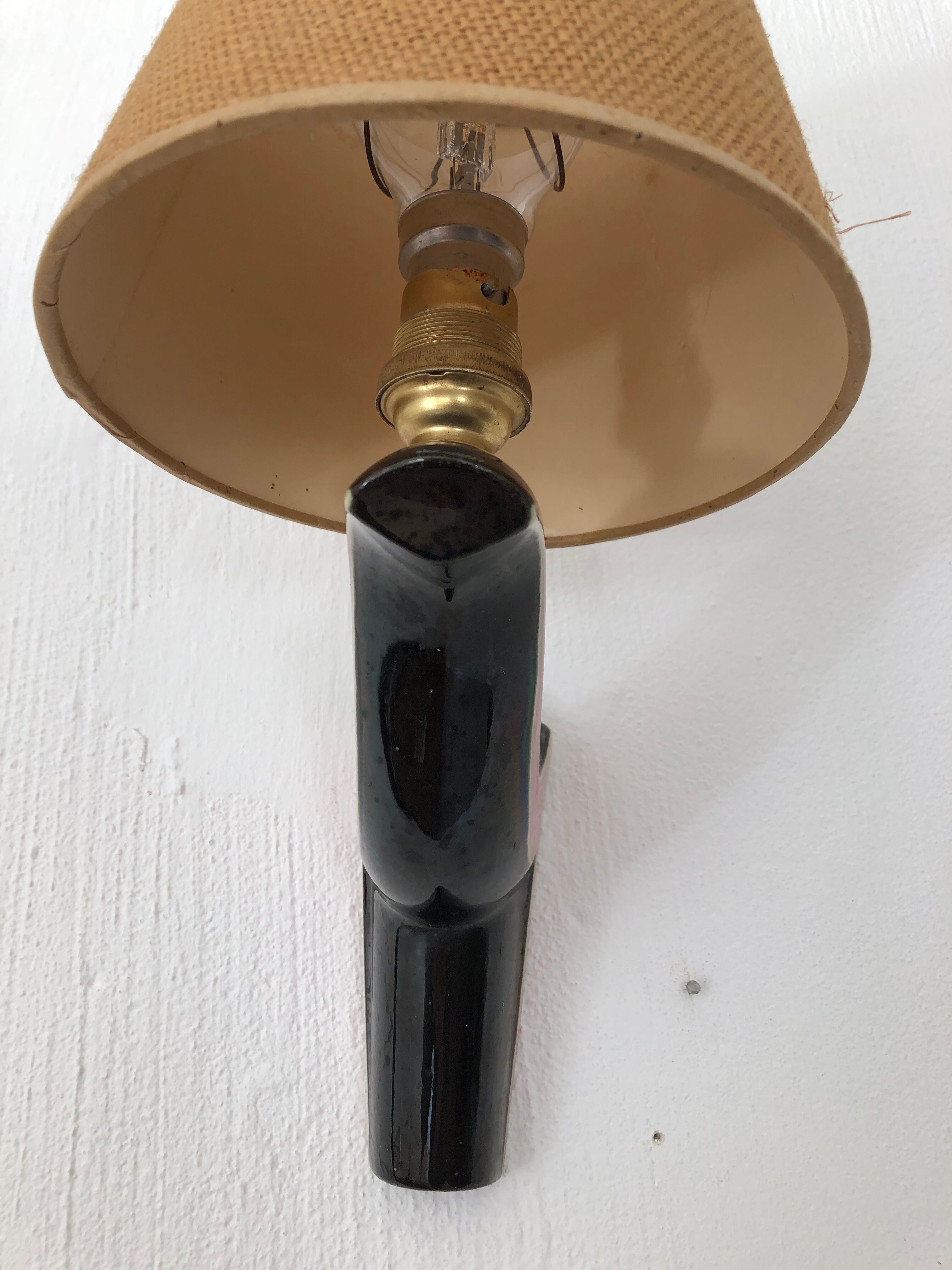Wall light ceramic vintage 50s
