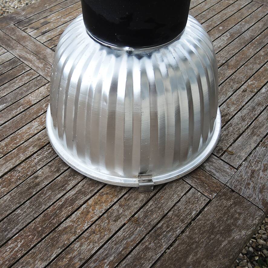 4 old metal workshop pendant lights