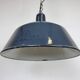 Industrial dark blue enamel pendant lamp from emax, 1960s