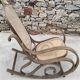 Vintage wooden and cane rocking chair