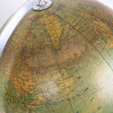 Mid-Century Light Glass Globe With Wooden Base by Paul Rath, 1950s