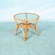 1960s round rattan coffee table, Rohé Noordwolde