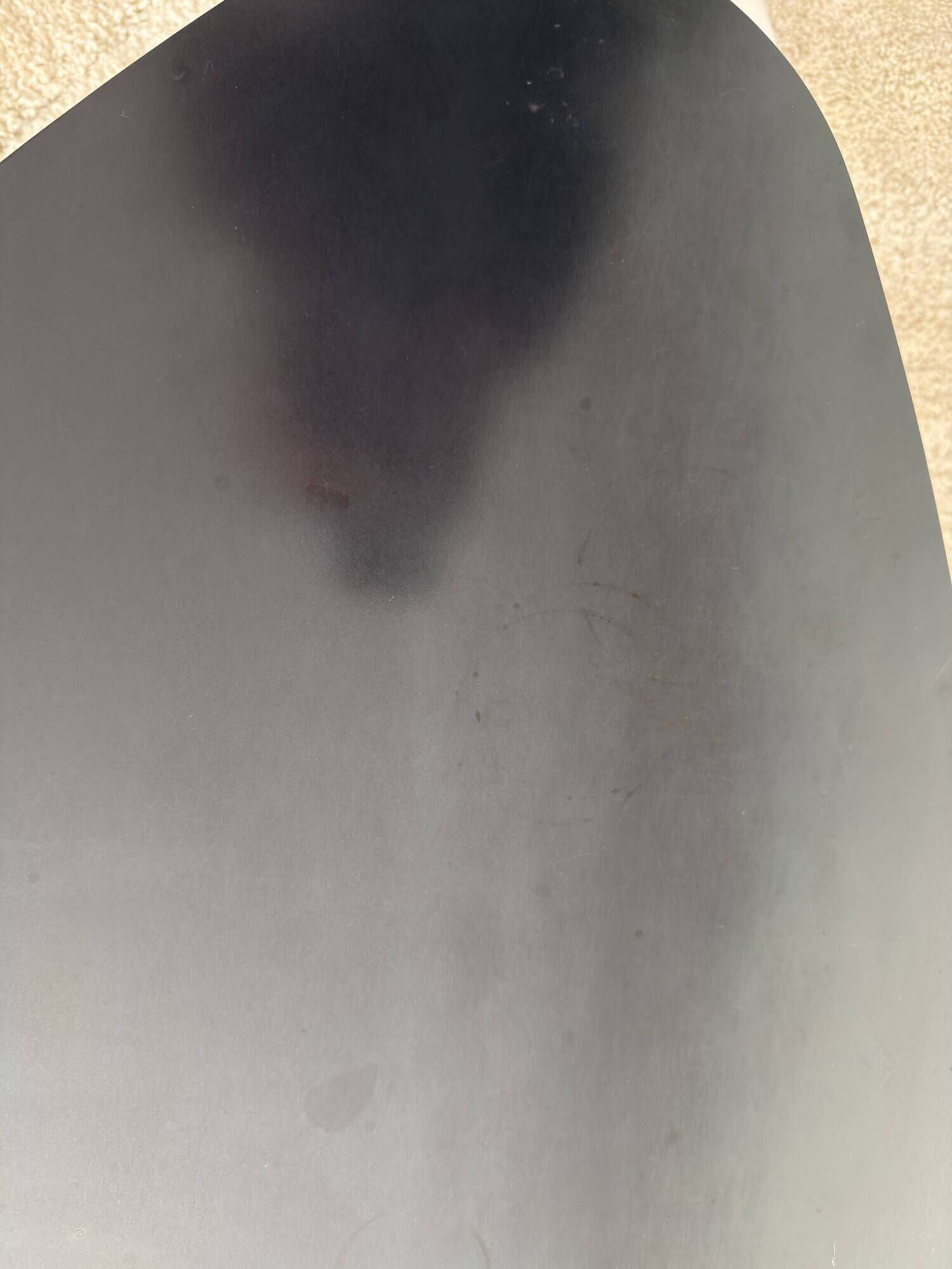 ATOLL table in raw black steel