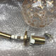 Four gold fleck globe pendants by Doria Germany