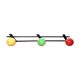Wall coat rack 3 vintage balls