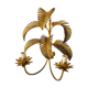 Golden palm leaf sconce
