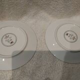 2 breakfast cups, 2 saucers, porcelain Christofle Oceana green.