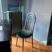 Sculptural "Arches" chair, Italian collectible, Memphis style, decorative dining