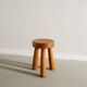 Vintage Swedish Wooden Tripod Low Stool