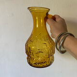 Amber glass pitcher 70s