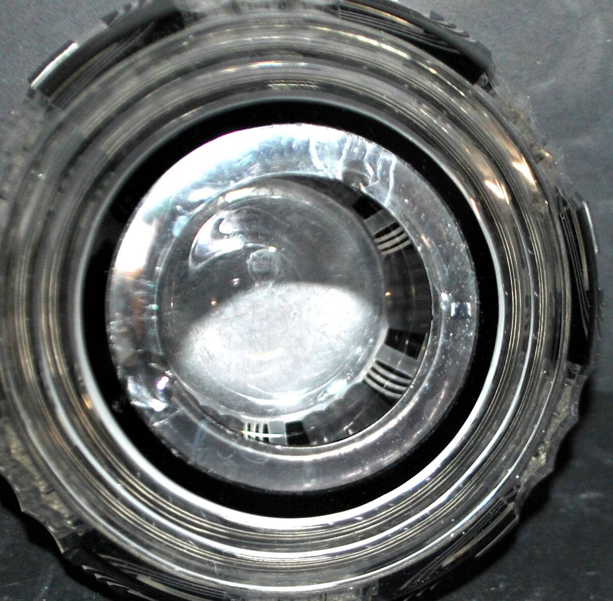 Art Deco round vase in black overlay crystal 1930-1940 Val Saint Lambert?