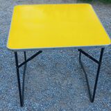 Set of 3 vintage lafuma sun loungers canvas and tubes + table