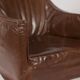Lintello. Pair of camel leather armchairs. 1970s.