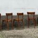 Series of 10 vintage bentwood curved wood bistro chairs