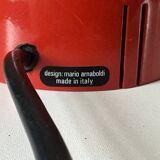 Lampe rouge Mario arnajoldi ed programmaluce design 1980