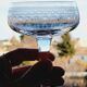 8 old champagne glasses in crystal engraved 1910