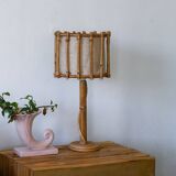 Vintage Bamboo Table Lamp, Organic Bamboo Lamp