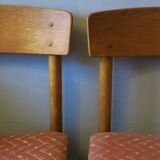 Pair of Borge Mogensen J39 Shaker chairs in solid elm-wood, 1950s