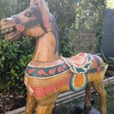 "Eastlake" wooden rocking horse