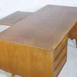 Walnut Executive Desk – 1960s Mid-Century Design Office Table