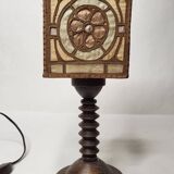 Lampe en bois Art Nouveau