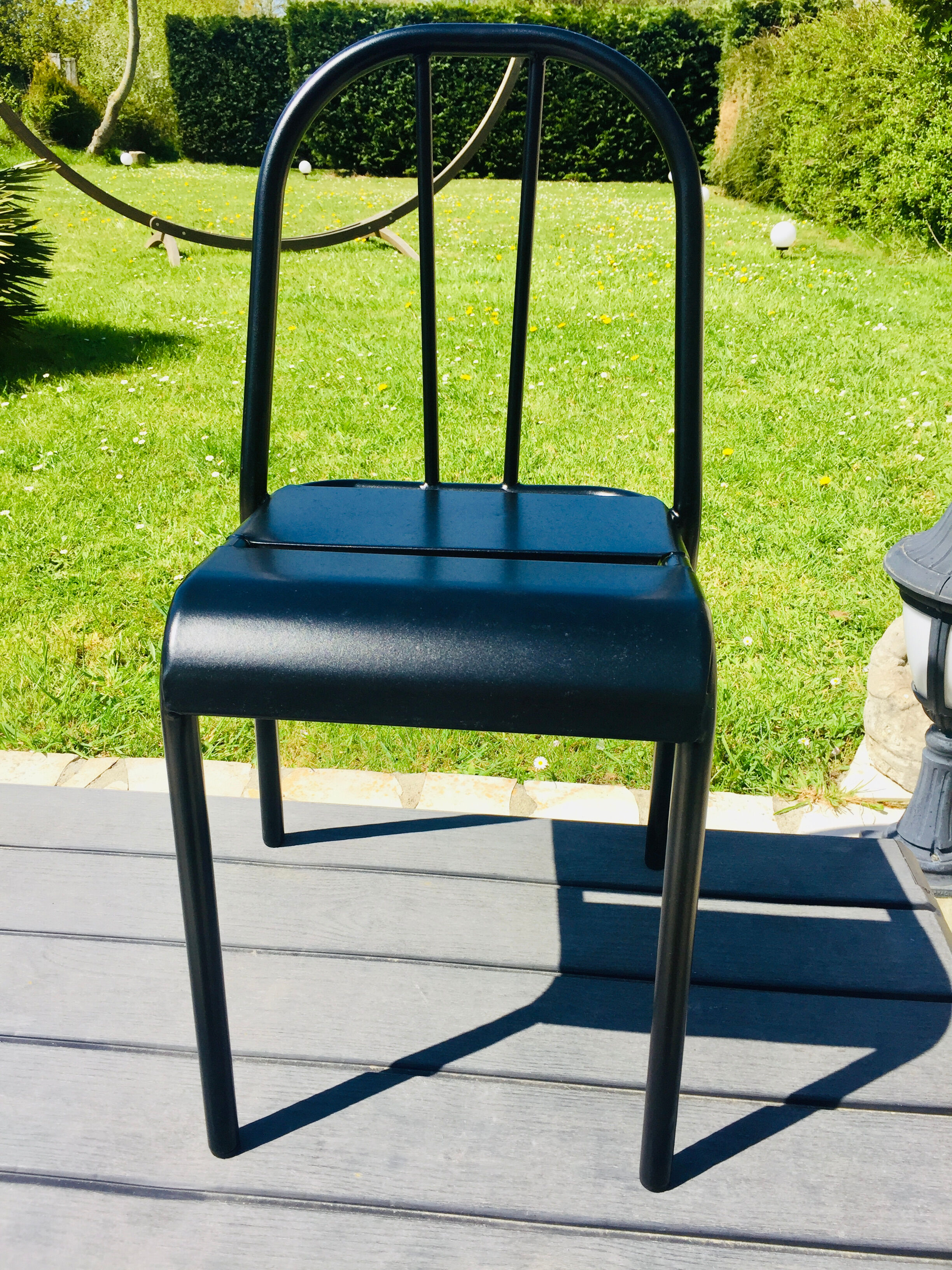 Industrial metal chair