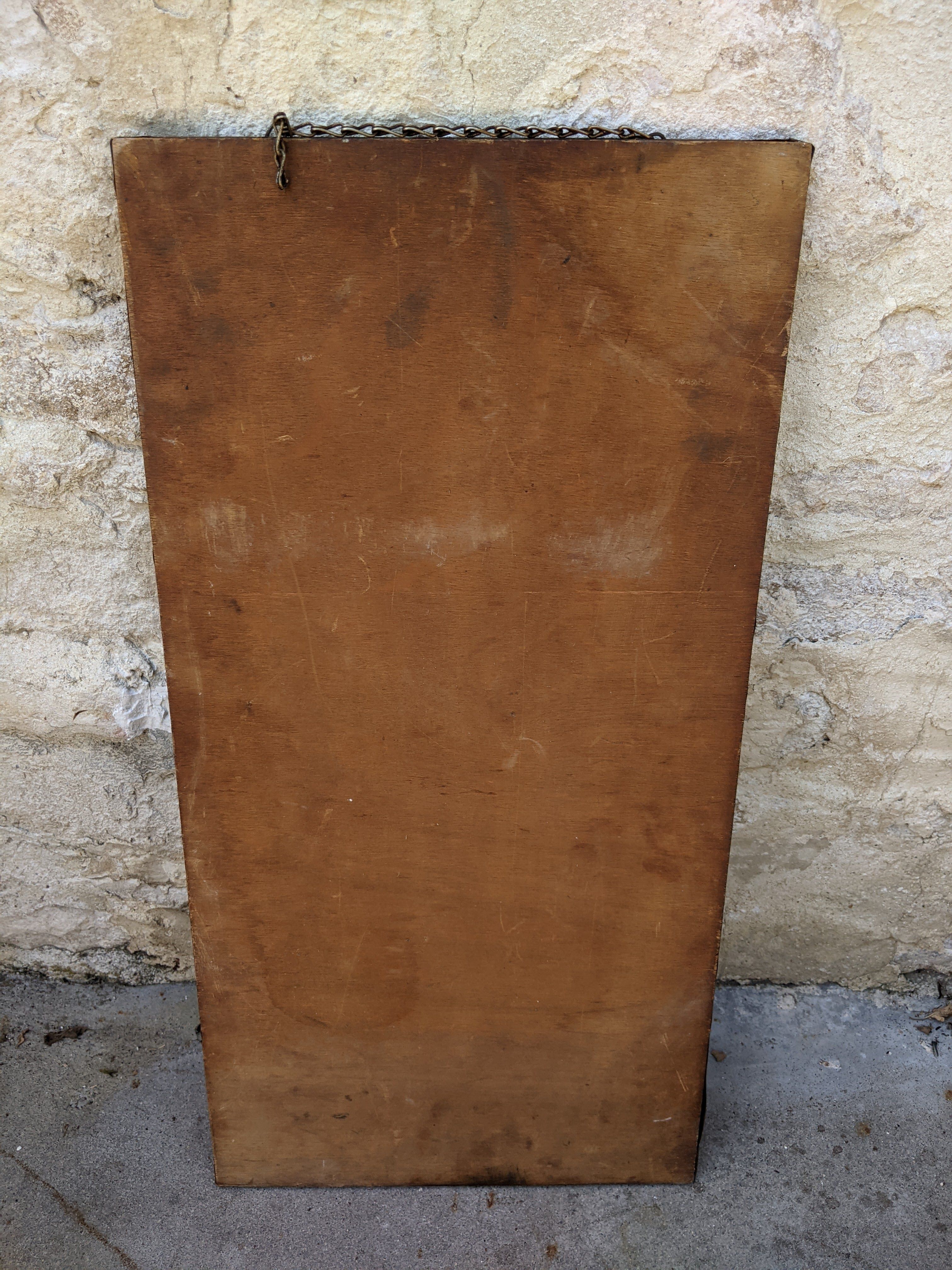 Old bistro consumption board panel