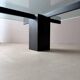 Metaform KW1 coffee table Hank Kwint 1980s glass black metal