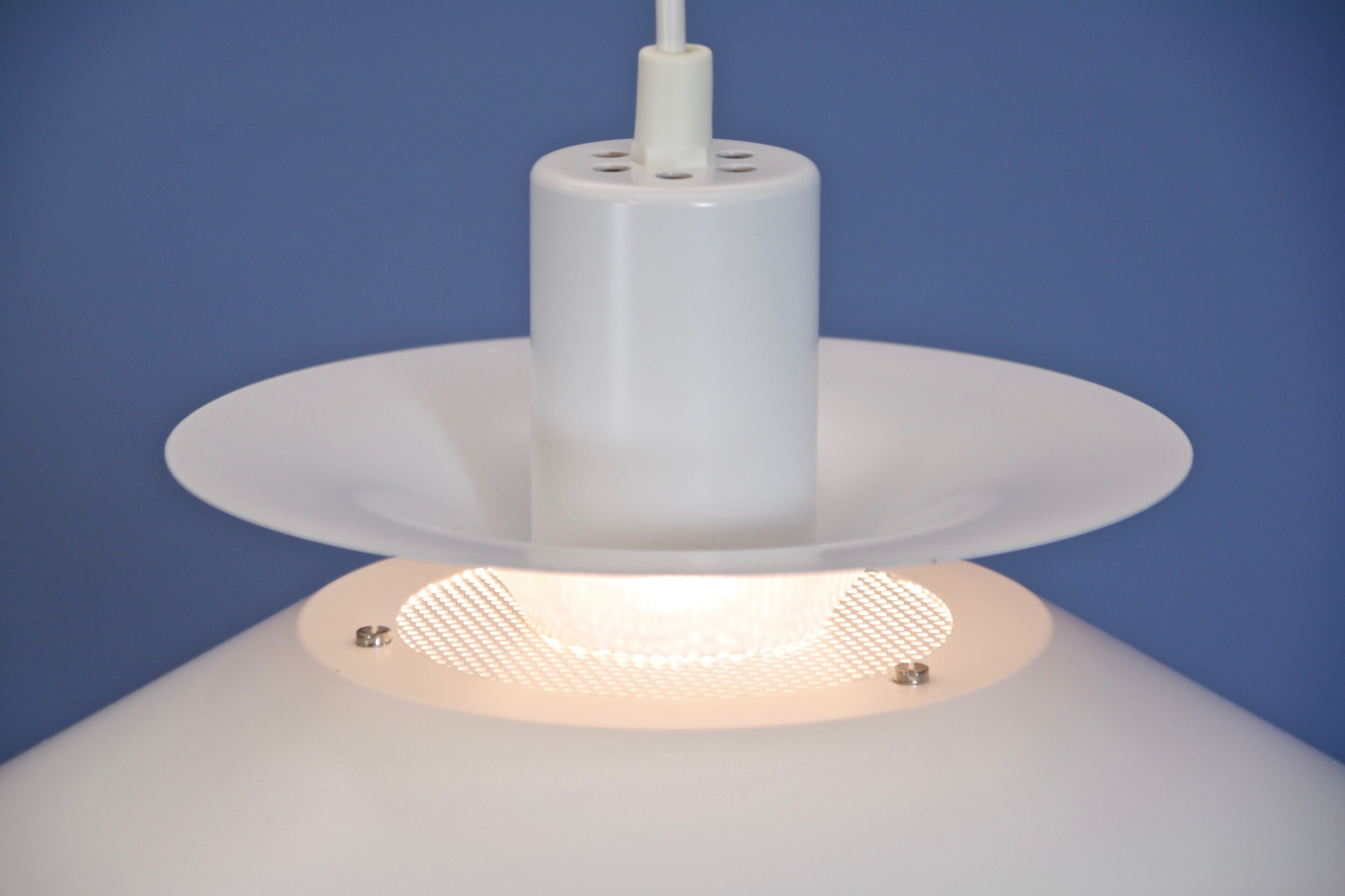 Danish hanging lamp in white, 1980s