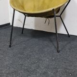 Vintage leather folding balloon chair