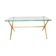 Neoclassical brass glass coffee table 60