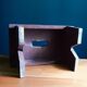 Small farmhouse stool in patinated painted wood