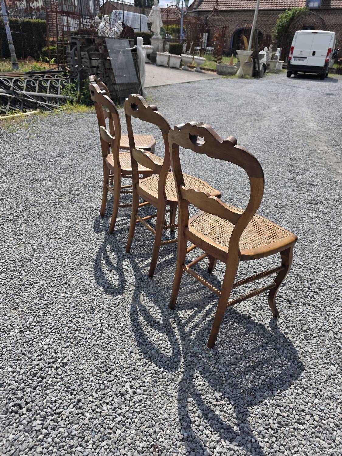 4 chaises style Louis XV en merisier